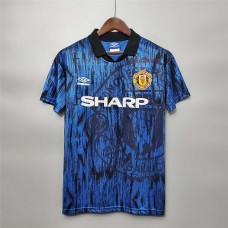 Manchester United 92/93 Away Blue Soccer Jersey